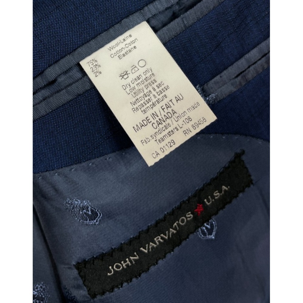 John Varvatos Star USA Blazer Blue 44R Sport Coat Jacket - Picture 10 of 16